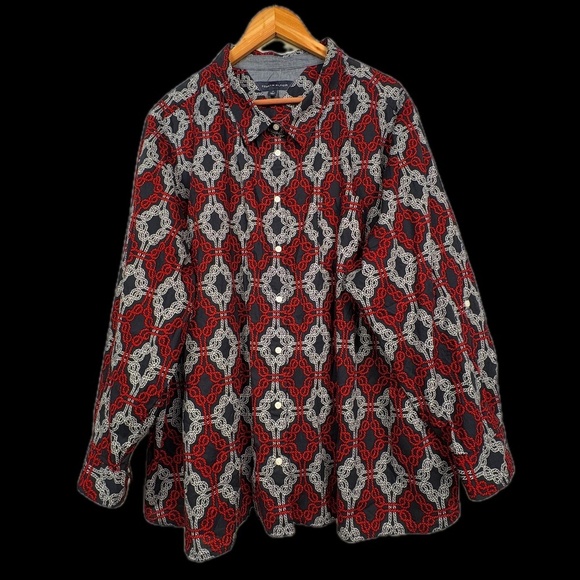 Tommy Hilfiger Woman 3X Button Up LongSleeve Shirt Cotton Mature Business Office - Picture 1 of 14